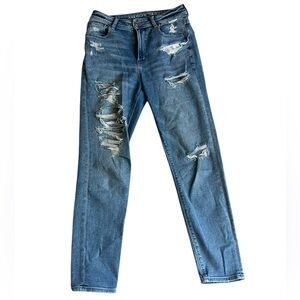 American Eagle Stretch Distressed Mom Jeans Women’s 2 Regular